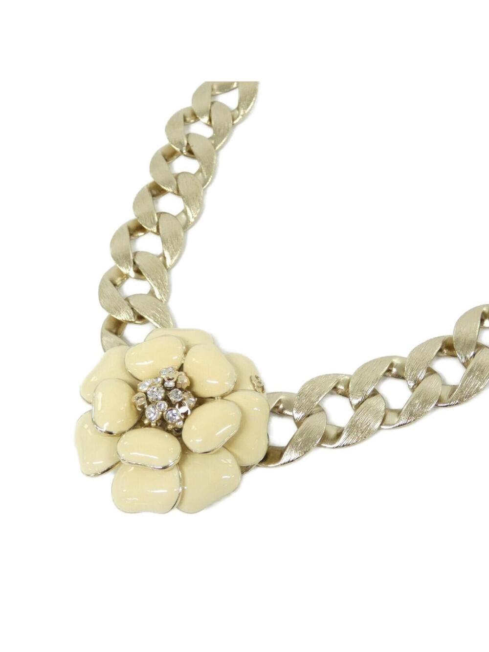 Chanel Pendant Necklace Metal Beige And #371483C14B